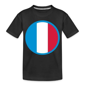Im Zeichen von Frankreich - Kinder Premium Bio T-Shirt - Schwarz - Vorne