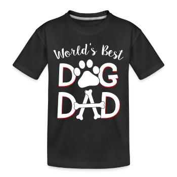 Worlds Best Dog Dad - Kids' Premium Organic T-Shirt - black - Front