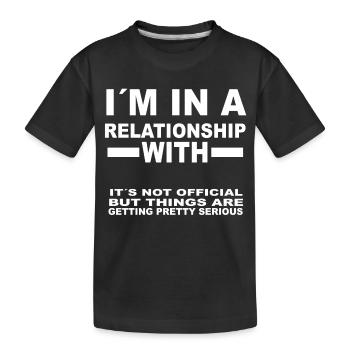 PERSONALIZABLE present birthday relationship mi - Kids' Premium Organic T-Shirt - black - Front