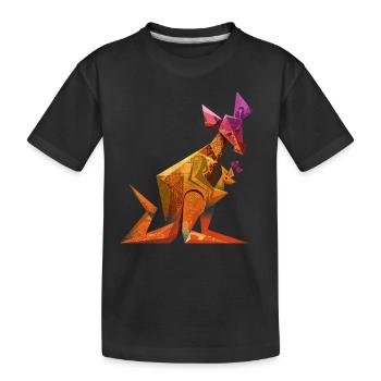 kangourou - T-shirt bio Premium Enfant - noir - Devant