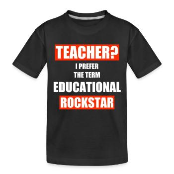 Enseignante enseignante Enseignant École Profession - T-shirt bio Premium Enfant - noir - Devant