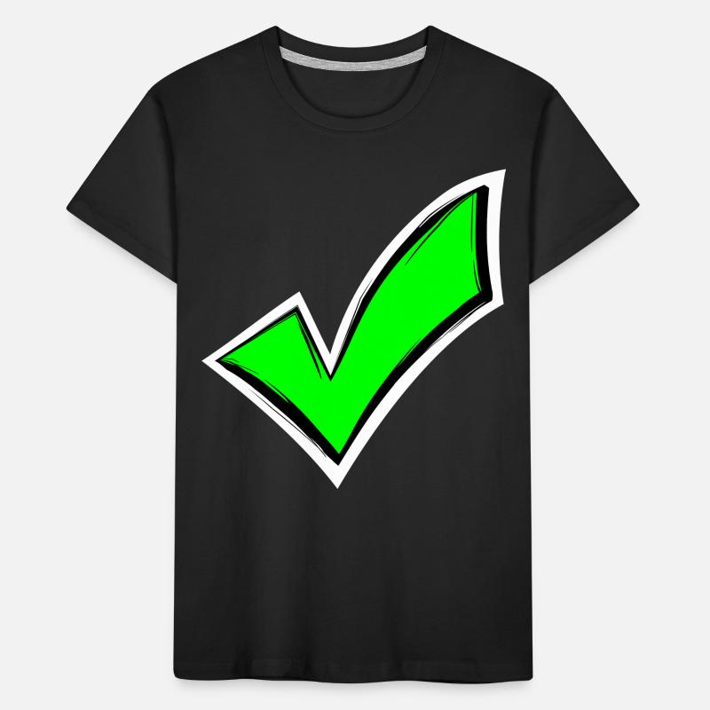 Häkchen hacken Farbig gesehen Kinder Premium Bio T-Shirt