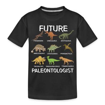 Future Paleontologist - Zukünftiger Dino Forscher - Kinder Premium Bio T-Shirt - Schwarz - Vorne