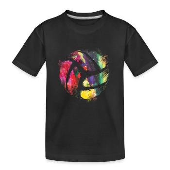 Jouer au volleyball | Cadeau d'équipe de beach-volley - T-shirt bio Premium Enfant - noir - Devant