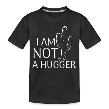 Je ne suis pas un Hugger - T-shirt bio Premium Enfant - noir - Devant