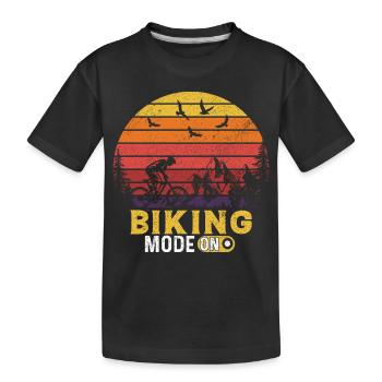 Biking Mode On Mountain Bike Vintage Retro - T-shirt bio Premium Enfant - noir - Devant
