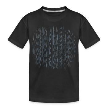 Rain Drops Pattern - Kids' Premium Organic T-Shirt - black - Front