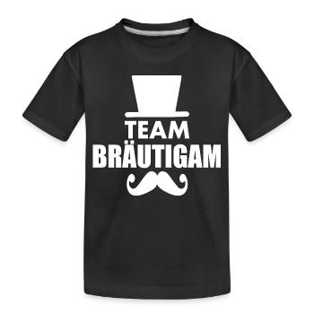 Team bräutigam - Kinder Premium Bio T-Shirt - Schwarz - Vorne