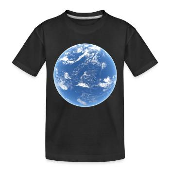 Neptune Water and Clouds Planet - Kids' Premium Organic T-Shirt - black - Front