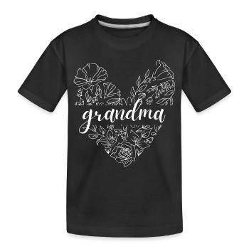 Grand-mère. Cadeau de grand-mère - T-shirt bio Premium Enfant - noir - Devant