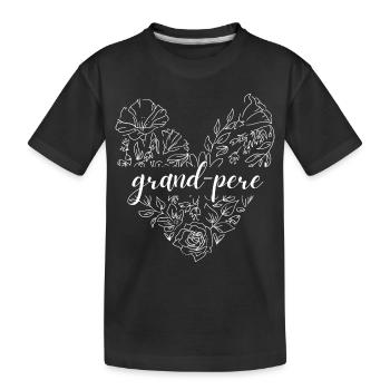 Grand-pere. grand-pere gift - Kids' Premium Organic T-Shirt - black - Front