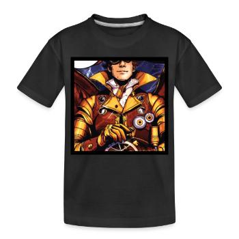 the helmsman of the zeppelin - Kids' Premium Organic T-Shirt - black - Front