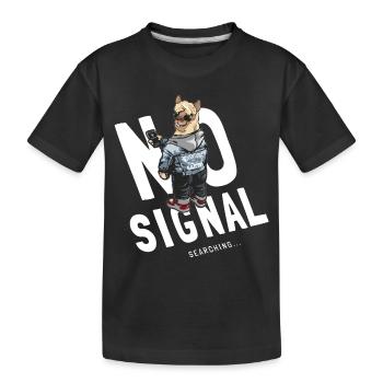 Lama Adventure Kein WLAN Signal - Kinder Premium Bio T-Shirt - Schwarz - Vorne
