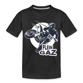 Motocross biker homme sport moto enduro - T-shirt bio Premium Enfant - noir - Devant