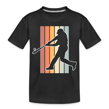 Baseball - Kinder Premium Bio T-Shirt - Schwarz - Vorne