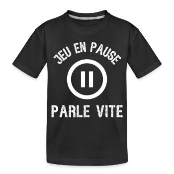 jeu en pause - T-shirt bio Premium Enfant - noir - Devant