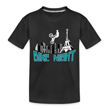 Fahrradnacht in Paris - Kinder Premium Bio T-Shirt - Schwarz - Vorne