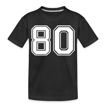 80 - Kids' Premium Organic T-Shirt - black - Front