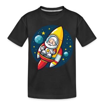 Père Noël Fusée Père Noël Noël - T-shirt bio Premium Enfant - noir - Devant