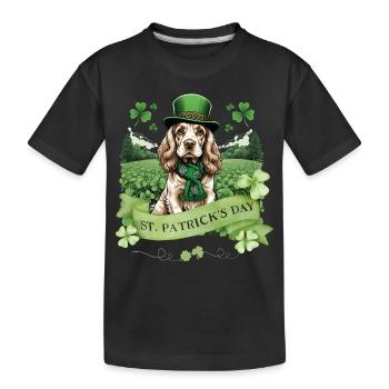 Irish Setter St. Patrick's Day Green Hat Pup - Kinder Premium Bio T-Shirt - Schwarz - Vorne