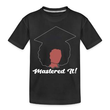 Master Studium Abschlussfeier - Kinder Premium Bio T-Shirt - Schwarz - Vorne