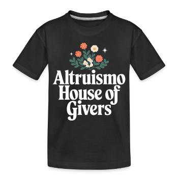 Altruisme Don désintéressé Donner d’école - T-shirt bio Premium Enfant - noir - Devant