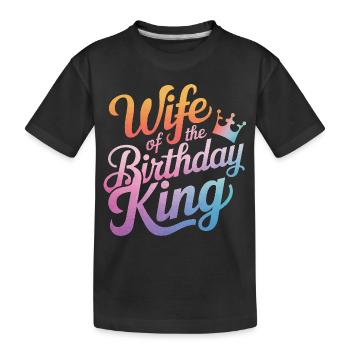 Frau Ehefrau Partnerin Familie Verheiratet - Kinder Premium Bio T-Shirt - Schwarz - Vorne