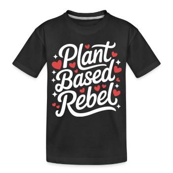Vegetarian Vegan Veggie Vegetarian - Kids' Premium Organic T-Shirt - black - Front