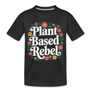 Vegetarian Vegan Veggie Vegetarian - Kids' Premium Organic T-Shirt - black - Front