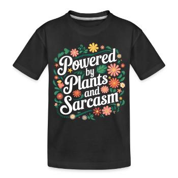 Vegetarian Vegan Veggie Vegetarian - Kids' Premium Organic T-Shirt - black - Front