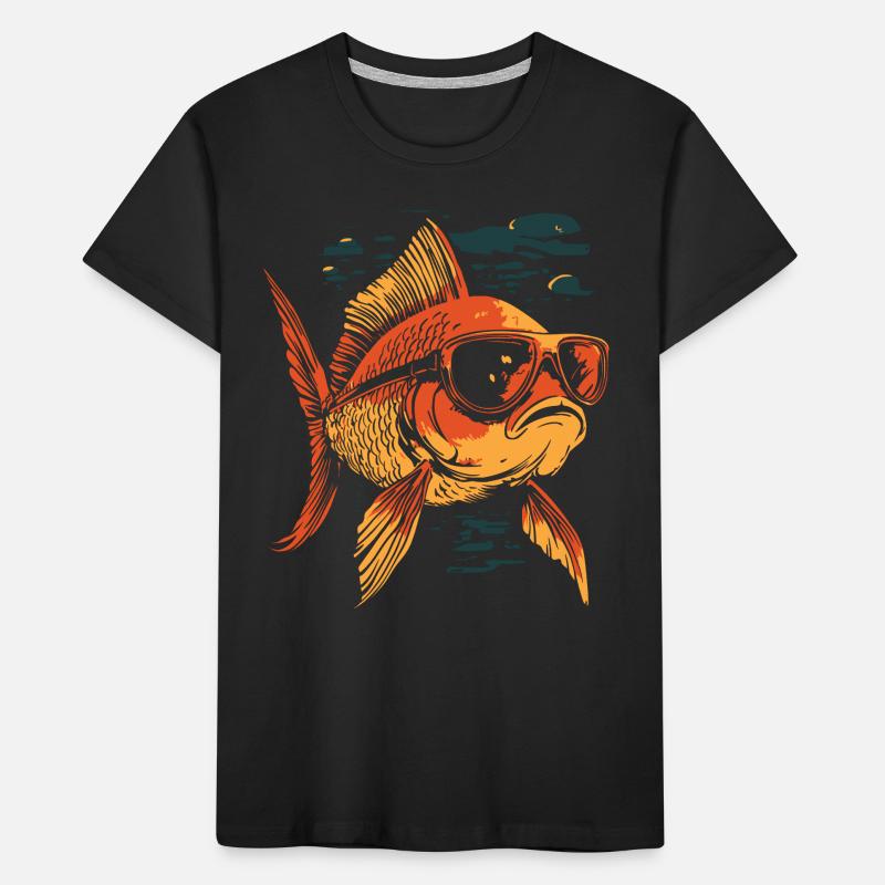 Fish with sunglasses Kids' Premium Organic T-Shirt