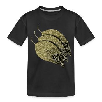 Feuilles décoratives - T-shirt bio Premium Enfant - noir - Devant