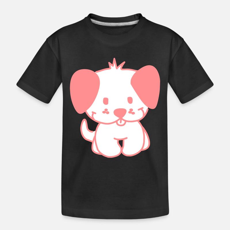 dog - Kinder Premium Bio T-Shirt - Schwarz