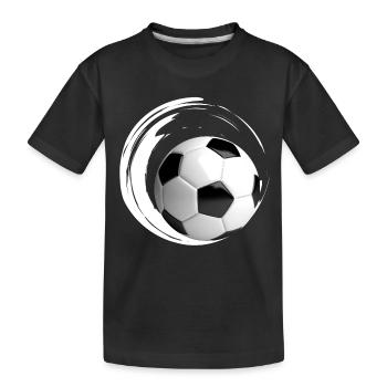 fußball Tor Deutschland Meister bayern ball fußbal - Kinder Premium Bio T-Shirt - Schwarz - Vorne