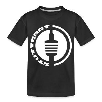 Stuttgart television tower emblem - Kids' Premium Organic T-Shirt - black - Front