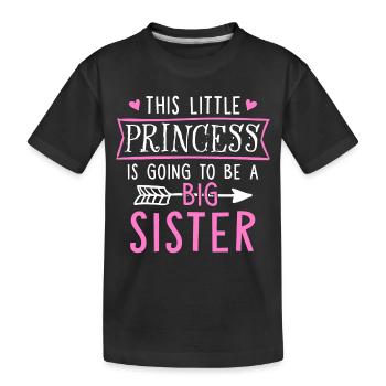 This Little Princess Is Going To Be A Big Sister - Kids' Premium Organic T-Shirt - black - Front