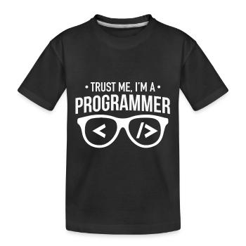 trust me i am a programmer - T-shirt bio Premium Enfant - noir - Devant