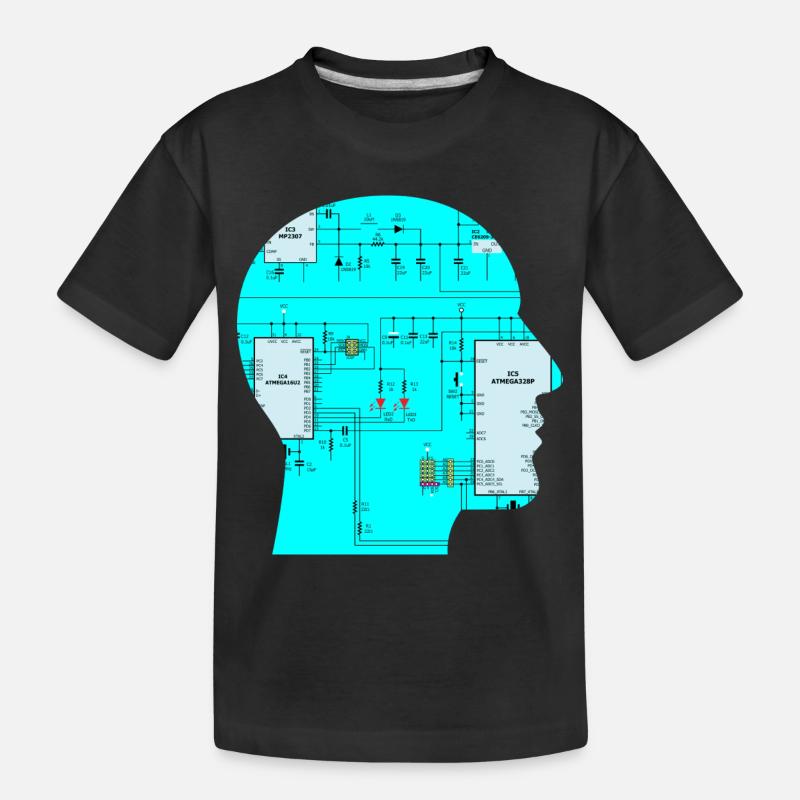 Electrical engineering circuit - Kids' Premium Organic T-Shirt - black