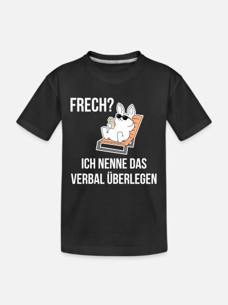Frech Frecher Hase Statement Geek Spruch Geschenk - Kinder Premium Bio T-Shirt - Schwarz