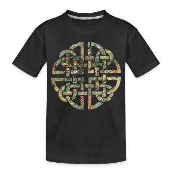 keltischer knoten 8 e 200 - Kinder Premium Bio T-Shirt - Schwarz - Vorne