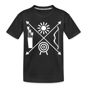 Archery - Kids' Premium Organic T-Shirt - black - Front
