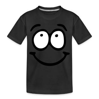 Funny Face, Cartoon Face, Trickfilm, - Kinder Premium Bio T-Shirt - Schwarz - Vorne