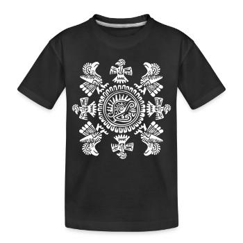 mexikanische zeichen / ethno - Kinder Premium Bio T-Shirt - Schwarz - Vorne