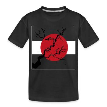 japan - Kinder Premium Bio T-Shirt - Schwarz - Vorne