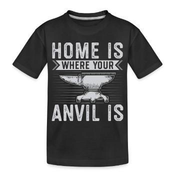 Cadeau d’enclume pour forgeron | Forgeron maréchal - T-shirt bio Premium Enfant - noir - Devant