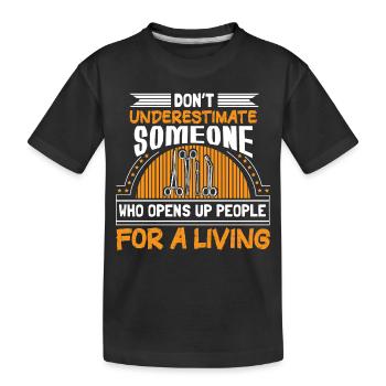Chirurgie Chirurgien Salle d’urgence Idée cadeau - T-shirt bio Premium Enfant - noir - Devant