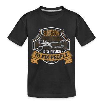 Chirurg Arzt Skalpell - Kinder Premium Bio T-Shirt - Schwarz - Vorne