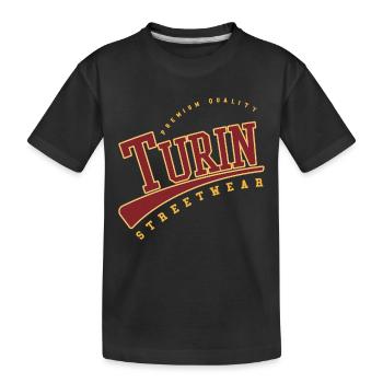 Turin Turin Turin Italie Collège Style Lycée - T-shirt bio Premium Enfant - noir - Devant