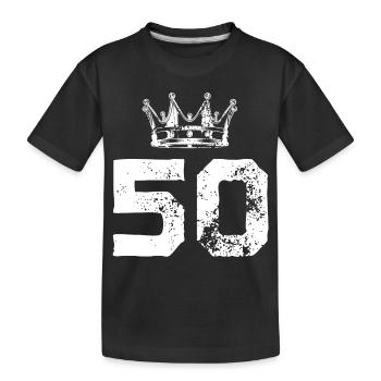Couronne de 50 numéros - T-shirt bio Premium Enfant - noir - Devant