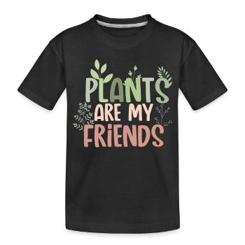 Les plantes sont mes amies Plant mom botanical - T-shirt bio Premium Enfant - noir - Devant